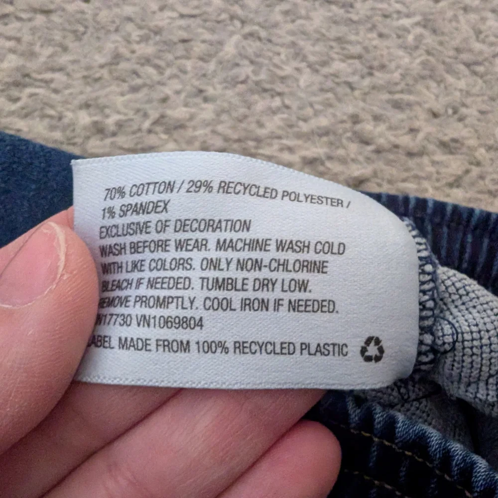 3 For $12 Kids Navy Blue Denim Pants - Picture 5 of 5